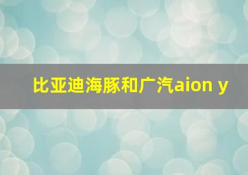 比亚迪海豚和广汽aion y